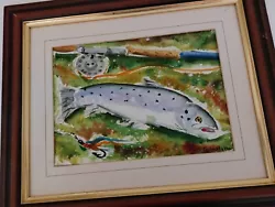 Buy Original Fishing Watercolour Painting  Fishing Painting  Bycolin Statter • 6.99£