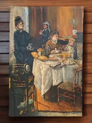 Buy Claude Monet Artist Oil Painting Canvas Signed Stamped Hand Handmade Vintage • 115.92£
