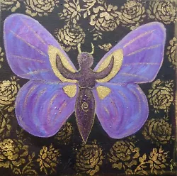 Buy Original Acrylic Painting On Canvas 10 X 10ins - Goddess Butterfly - Spiritual A • 27£