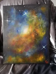 Buy Galaxy Universe Space Cosmos  Wall Art Painting Picture  Canvas Acrylic? Signed • 16£