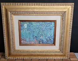 Buy Ethan Allen Matted Framed Van Gogh Style Irises Painting 13.5 X11.5  • 41.34£