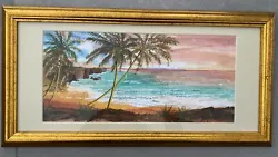 Buy Original Watercolour Painting Of Caribbean Beach, Art • 15£