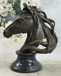 Buy 15.5  China Bronze Carved Animal Successful Horse Horses Head Bust Sculpture • 315.29£