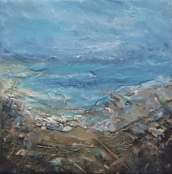 Buy Semi Abstract Landscape / Coastal Art Original Acrylic Painting On Canvas. • 21.99£