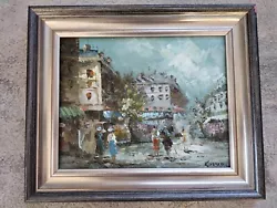 Buy  Kosman - City Street Scene Oil Painting - Framed 33,5 X 28,3 CM • 70£