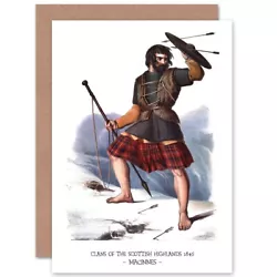 Buy Painting Book Clans Scottish 1845 Macinnes Colour Blank Greeting Card • 4.42£