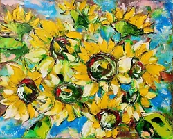 Buy Sunflowers Oil Painting Van Gogh Impressionism Painting Original Art • 1,299.37£