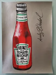 Buy Andy Warhol Hand Signed. 'heinz'. Watercolor On Paper. Pop Art • 25.09£