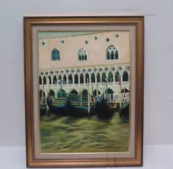Buy Art Oil Painting By Julie Anne Wray Venice City Water Seascape River Gondolas • 85£