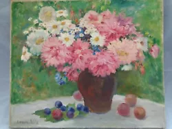 Buy Antique French Oil On Canvas Louise Alix  (1888-1980) Still Life Flowers • 350£