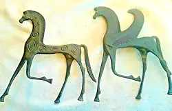 Buy Cast Iron Vintage Signed Pegasus  Winged Horse Pair Artists Imprint In Iron • 24.57£