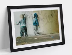 Buy Banksy Kids Painting Graffiti  -framed Art Picture Paper Print • 19.99£