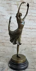 Buy Bronze Ballet Sculpture - Ballerina Girl In Mid Dance Pose -48cm - Marble Base • 139.32£