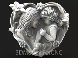 Buy 3D Model STL File For CNC Router Laser & 3D Printer Mother And Daughter • 2.47£