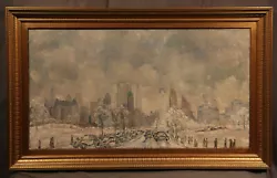 Buy 20th Century New York City Central Park Winter Time Snow Impressionism • 17,324.88£