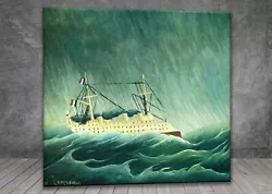 Buy Henri Rousseau Ship In The Storm WALL CANVAS PAINTING ART PRINT POSTER 1831 • 3.96£