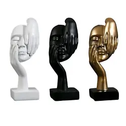 Buy Creative Abstract Face Sculpture Ornament Resin Home Decor Housewarming Gift • 14.54£