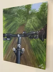 Buy Acrylic Painting On Canvas 8  X 10  Mountain Bike (Art In Motion) Hand Painted • 10£