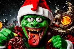 Buy ART Photo Digital Collage Image Picture Christmas Monster Grinch Postcard • 1.19£