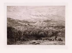 Buy Magnificent 1800s DAVID COX Etching View Of Pont-Y-Cyssylte Aqueduct FRAMED COA • 180.34£