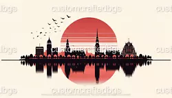 Buy Minimalist Sunset Scene With The Riga Wallpaper • 1.04£