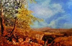Buy Antique Oil Painting Landscape/Picture On Card, Unknown Artist, 5.5 X 4” Inches • 1.50£