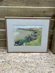 Buy Vintage Water Colour Painting Bull Bay Anglesey Coast Signed Roma Crowe C:-1960s • 65£
