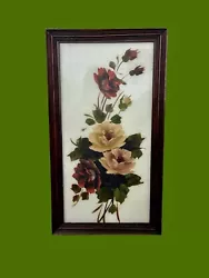 Buy Victorian Botanical Floral Oil Paintings On Glass Panel  - 45cm By 25cm -Framed • 65£
