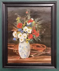 Buy Original Impressionist Still Life Floral Still Life Oil On Board Painting • 0.99£