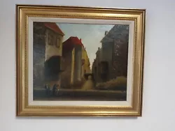Buy Framed Oil On Board Of A French Street Scene. Signed Monbiot? • 35£