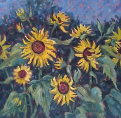 Buy NEW YVONNE AULD ORIGINAL   Sunflowers  Still Life Flowers Bouquet PAINTING  • 950£