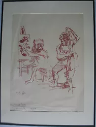 Buy Oskar Kokoschka Very Rare Large Signed Dated 59 And Dedicated To Queen Of Italy • 19,115£