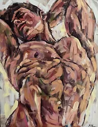 Buy Male Nude Oil Painting Naked Man, Gay Erotic Art, Original Artwork 60x80x1cm • 750£