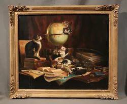Buy Oil Painting Mischievous Kittens  After Or Style Of  August Laux (American) • 3,937.47£