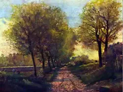 Buy Alfred Sisley Lane Near Small Town Old Master Art Painting Print Poster 091omb • 10.99£