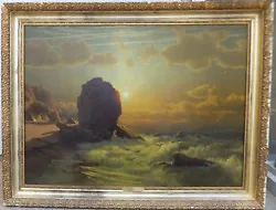 Buy Signed Original Oil On Canvas  Sunset On The Coast Of Corsica  By J. Fairman • 4,331.22£