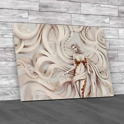 Buy Stylized Ancient Goddess Sculpture Beautiful Canvas Print Large Picture Wall Art • 18.95£