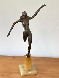 Buy Bronze Sculpture Erotic Dancing Naked Lady Figurine Marble Base Ship Wolrdwide • 85£