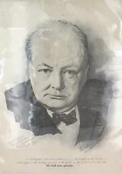 Buy WW2 Rare NZ Genuine Signed By Artist Churchill Poster  We Shall Never Surrender” • 1,052.90£