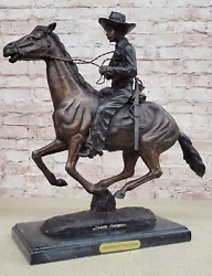 Buy Frederic Remington Trooper Of The Plains Bronze Sculpture Signed In Bronze • 394.31£