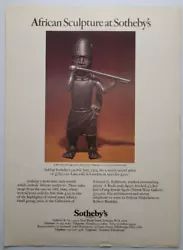 Buy Sothebys Benin Bronzes African Sculpture 1975 Illustrated London News Ad 8.5x12  • 14.88£