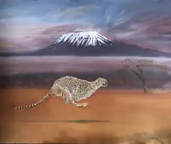 Buy Cheetah ,leopard Tiger  Big Cats African Wildlife Oil Painting • 600£