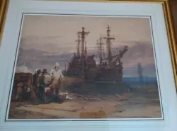 Buy Samuel Prout 'british' 1783-1852, Important Marine Watercolour, Boats/fishing. • 499.99£