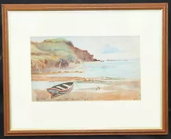 Buy Small Antique Watercolour Painting Of A Boat On Aberystwyth Beach Signed M Warr • 29.95£