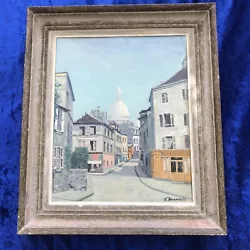 Buy Rue Norvin-Sacre Coeur Paris France-Oil Painting On Board Circa 1930-Signed • 99.99£