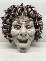 Buy EUGENIO PATTARINO ITALIAN SCULPTOR AND CERAMIST - Signed Laughing Face Mask • 471.55£