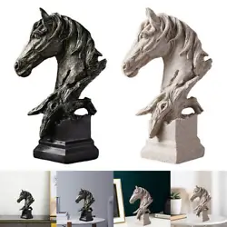 Buy Horse Head Statue Resin Crafts Hand-Finished Sculpture For Bookshelf Home • 33.54£