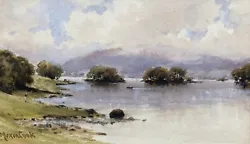 Buy Herbert Moxon Cook Original Antique Watercolour Painting Scottish Loch Landscape • 111£