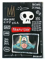 Buy BASQUIAT -  1980s SIGNED NEO-EXPRESSIONIST ORIGINAL MIXED MEDIA PAINTING COLLAGE • 11,266.16£