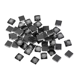 Buy 55pcs Mosaic Tiles, 13 Faces Glitter Crystal Glass Pieces Black 1 X 1cm • 5.48£